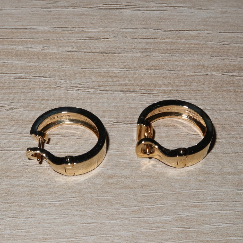 Cartier Classic Yellow Gold Hoop Earrings - Picture 2 of 5
